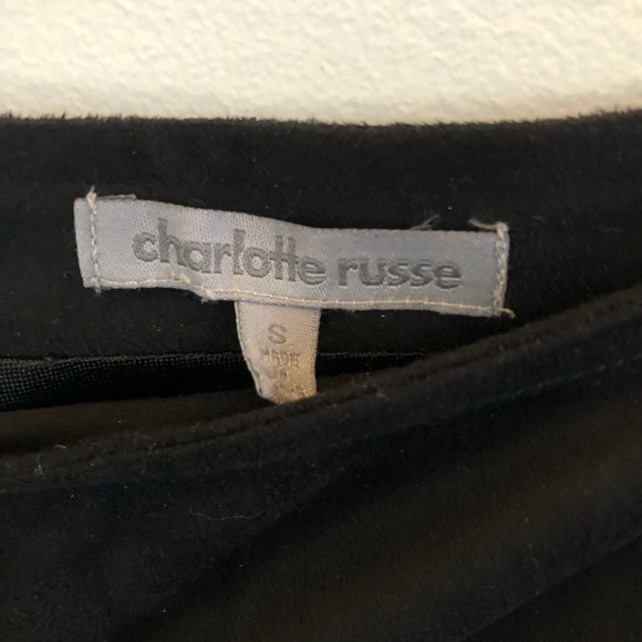 Black Faux Suede Funky Skirt - Picture 8 of 8